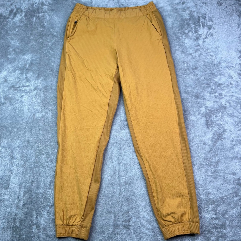 Athleta Textured Brooklyn Jogger Womens 6 Mustard‎ Yellow Stretch Active Pants